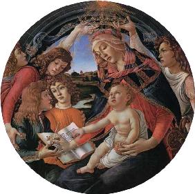 Madonne avec l'enfant et cinq anges