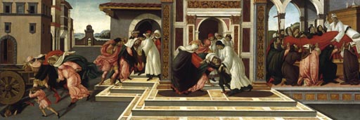 Vier Szenen aus dem Leben des heiligen Zenobius à Sandro Botticelli