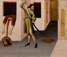 La décapitation Jean Baptiste à Sano di Pietro