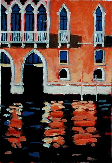 Palazzo, Venice (oil on card)  à Sara  Hayward