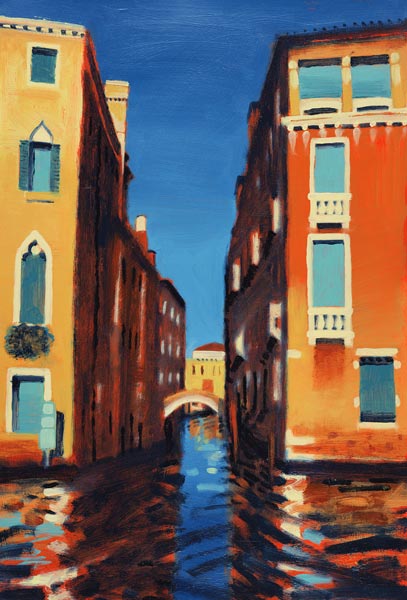 Rio del Duca, Venice (oil on card)  à Sara  Hayward