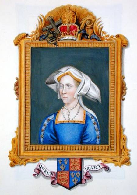 Portrait of Anne Boleyn wrongly called Queen Mary from 'Memoirs of the Court of Queen Elizabeth' à Sarah Countess of Essex