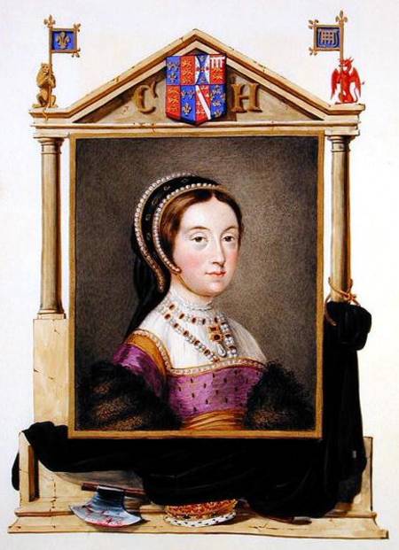 Portrait of Catherine Howard (c.1520-d.1542) 5th Queen of Henry VIII from 'Memoirs of the Court of Q à Sarah Countess of Essex