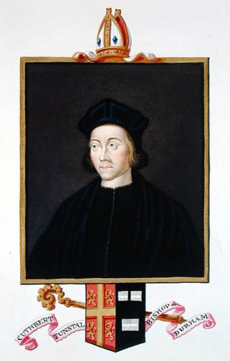 Portrait of Cuthbert Tunstall (1474-1559) Bishop of Durham from 'Memoirs of the Court of Queen Eliza à Sarah Countess of Essex
