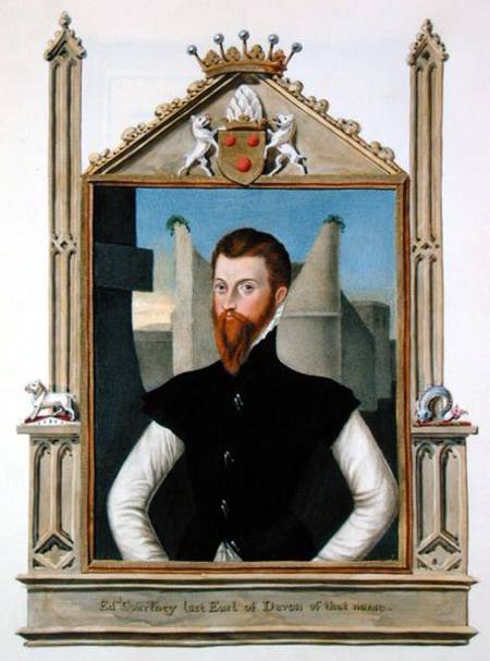 Portrait of Edward Courtenay (c.1526-56) Last Earl of Devonshire from 'Memoirs of the Court of Queen à Sarah Countess of Essex