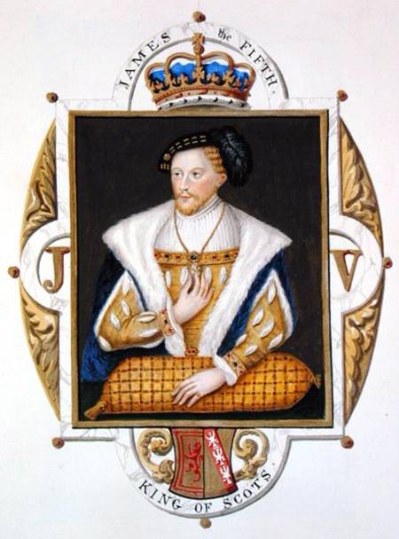 Portrait of James V (1512-42) King of Scotland from 'Memoirs of the Court of Queen Elizabeth' à Sarah Countess of Essex
