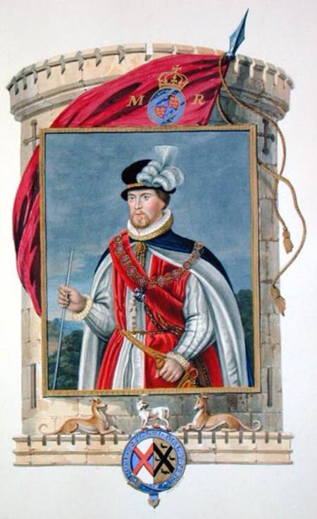 Portrait of John Dudley (1502?-53) Duke of Northumberland from 'Memoirs of the Court of Queen Elizab à Sarah Countess of Essex