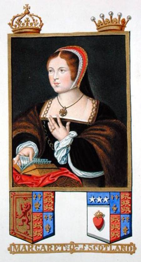 Portrait of Margaret Tudor (1489-1541) Queen of Scotland from 'Memoirs of the Court of Queen Elizabe à Sarah Countess of Essex
