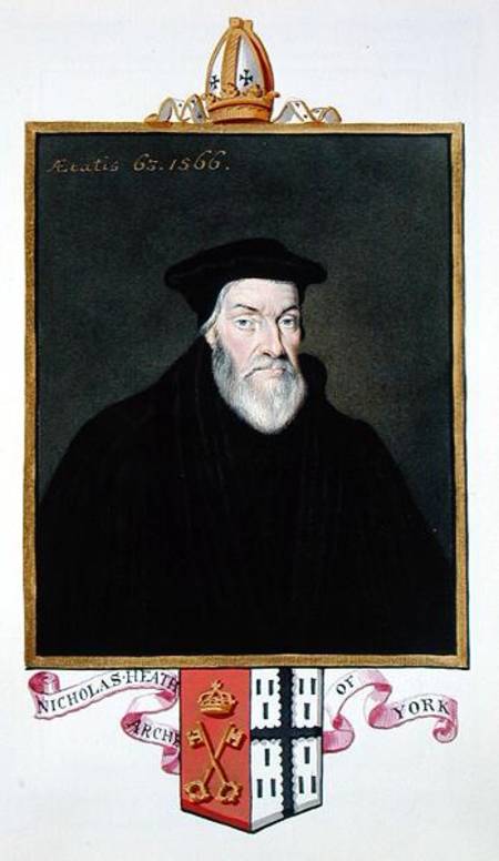 Portrait of Nicholas Heath (c.1501-78) Archbishop of York from 'Memoirs of the Court of Queen Elizab à Sarah Countess of Essex