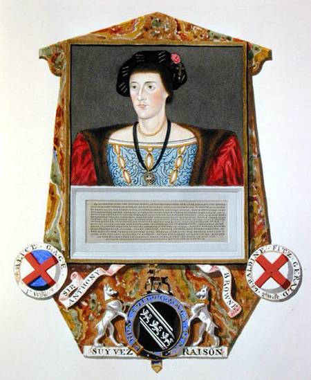 Portrait of Sir Anthony Browne (1500-48) from 'Memoirs of the Court of Queen Elizabeth' à Sarah Countess of Essex