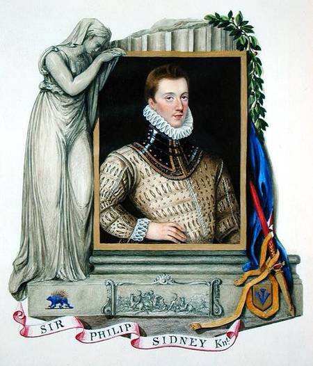 Portrait of Sir Philip Sidney (1554-86) from 'Memoirs of the Court of Queen Elizabeth' à Sarah Countess of Essex