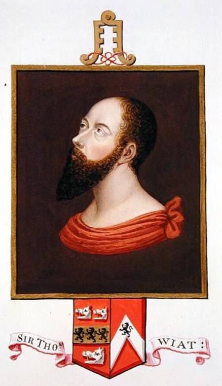 Portrait of Sir Thomas Wyatt the Elder (c.1503-d.1542) from 'Memoirs of the Court of Queen Elizabeth à Sarah Countess of Essex