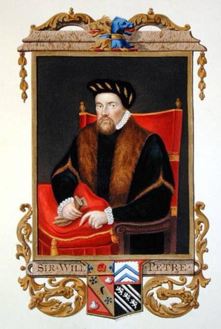 Portrait of Sir William Petre (c.1505-72) from 'Memoirs of the Court of Queen Elizabeth' after the p à Sarah Countess of Essex