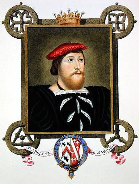 Portrait of Thomas Boleyn (1477-1539) Earl of Wiltshire from 'Memoirs of the Court of Queen Elizabet à Sarah Countess of Essex
