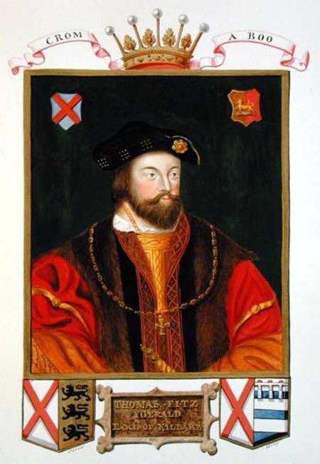 Portrait of Thomas Fitzgerald (1513-37) Lord Offaly 10th Earl of Kildare from 'Memoirs of the Court à Sarah Countess of Essex