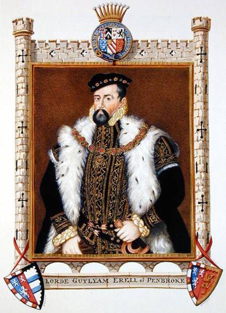 Portrait of William Herbert (c.1506-70) 1st Earl of Pembroke from 'Memoirs of the Court of Queen Eli à Sarah Countess of Essex
