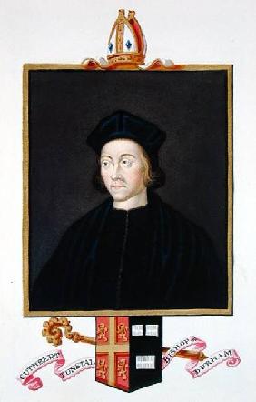 Portrait of Cuthbert Tunstall (1474-1559) Bishop of Durham from 'Memoirs of the Court of Queen Eliza