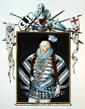 Portrait of Sir Henry Lee (1530-1610) from 'Memoirs of the Court of Queen Elizabeth'