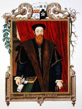 Portrait of Sir John Cheke (1514-57) from 'Memoirs of the Court of Queen Elizabeth'