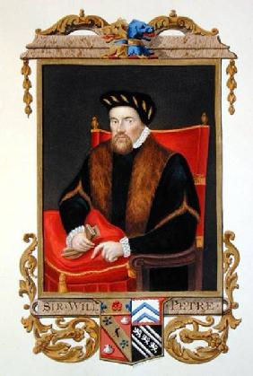 Portrait of Sir William Petre (c.1505-72) from 'Memoirs of the Court of Queen Elizabeth' after the p