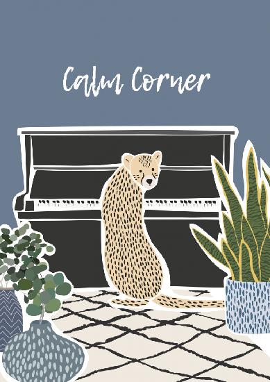 Calming Corner Kids Cheetah Piano Print
