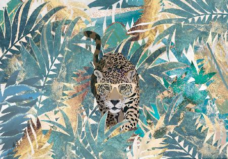 Jaguar Jungle Landscape Mural