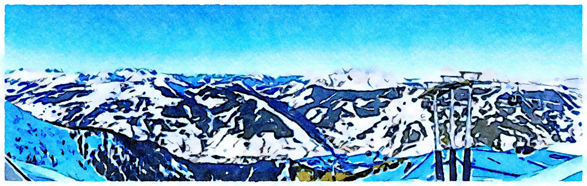 Schneebedeckte Berge à Saskia Ben Jemaa