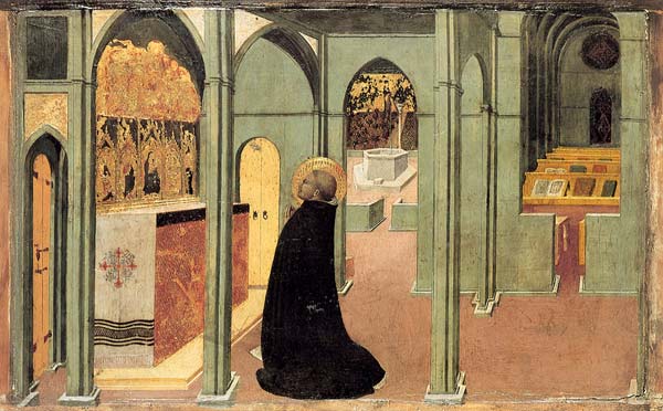 Saint Thomas Aquinas in Prayer à Sassetta