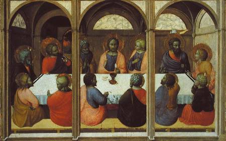 The Last Supper, from the Arte della Lana Altarpiece à Sassetta