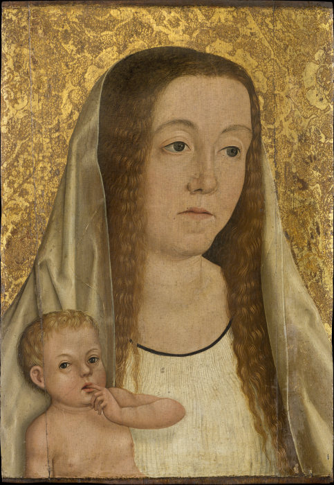 Female Saint with Child à Maître souabe vers 1500