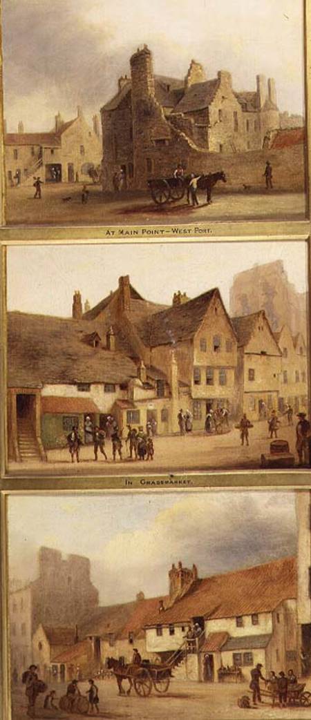 Edinburgh: Nine Views of the Old Town, At Main Point West Port, In Grass Market, In Pleasance à École écossaise