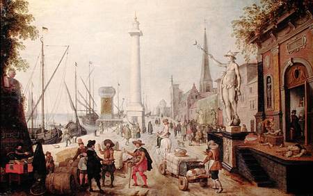 The Ancient Port of Antwerp à Sebastian Vrancx