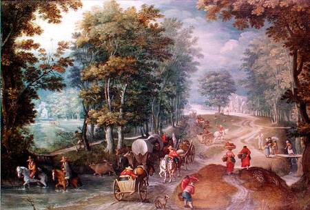 Peasants Journeying à Sebastian Vrancx