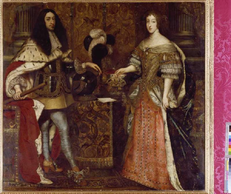 double portrait de la paire de de prince électeur Ferdinand Marie et Henriette Adelaide à Sebastiano Bombelli