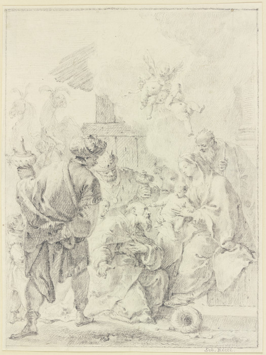Anbetung der Heiligen drei Könige à Sebastiano Ricci