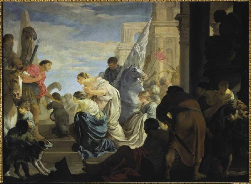 La réunion d'Antoine et de Cleopatra à Sébastien Bourdon
