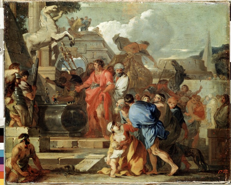 Augustus before the Tomb of Alexander the Great à Sébastien Bourdon