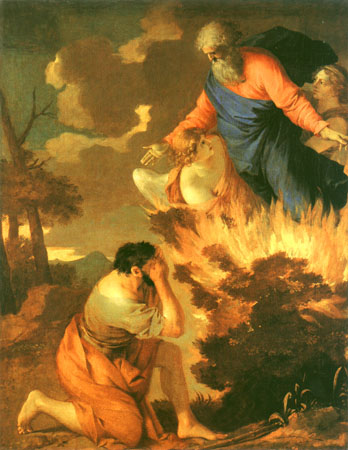 Moïse devant l'arbuste d'épine brûlant à Sébastien Bourdon