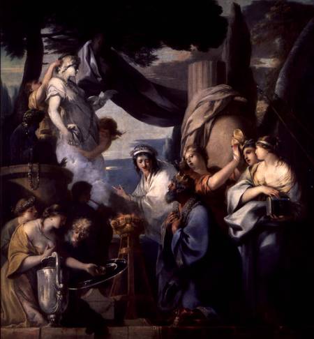 Solomon making a sacrifice to the idols à Sébastien Bourdon