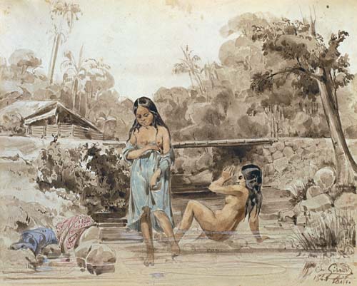 Tahitians Bathing à Sebastien-Charles Giraud