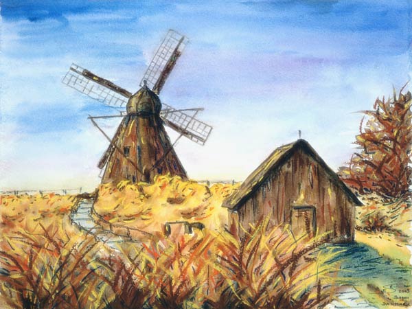 Windmühle in Skagen - Dänemark à Eva Seltmann-Reinig