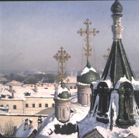 View from a Window of the Moscow School of Painting - Detail à Sergei Ivanovich Svetoslavsky