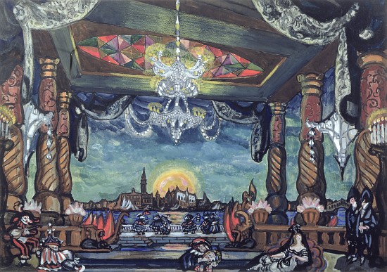 Stage Design for Tales of Hoffmann by Offenbach à Sergei Jurijewitsch Sudeikin