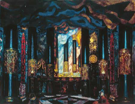 Stage design for the theatre play Other side of Life by J. Benavente