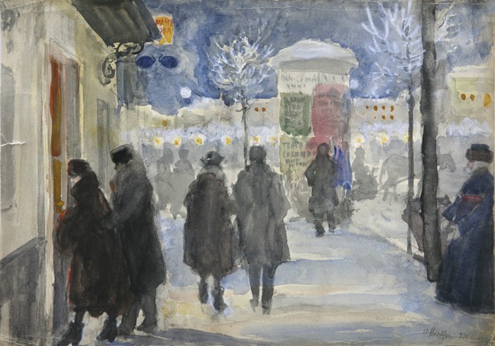 Moscow Street à Sergej Arsenjewitsch Winogradow