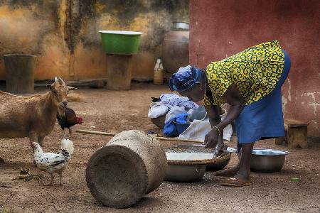 The work in Africa is woman.