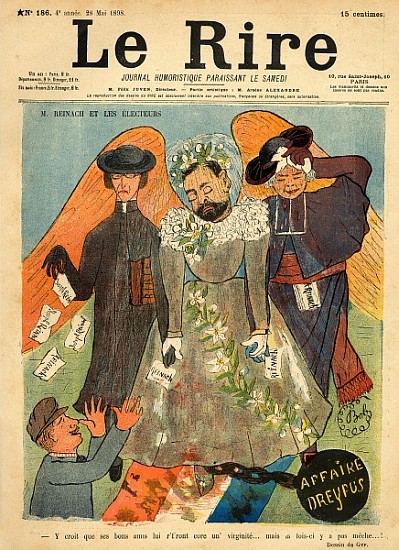Caricature of Joseph Reinach, from the front cover of ''Le Rire'', 28th May 1898 à Sibylle-Gabrielle de Riquetti de (Gyp) Mirabeau