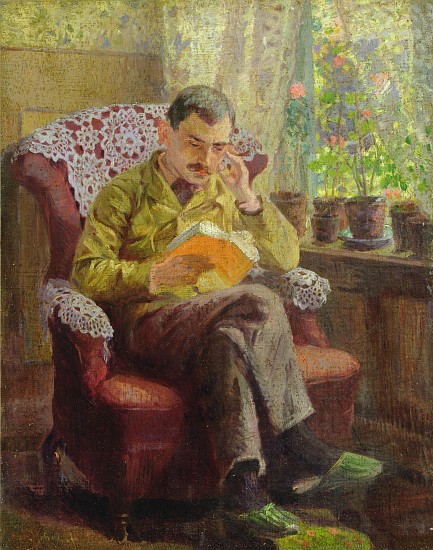 The Artists Brother Sitting by a Window à Arthur Siebelist