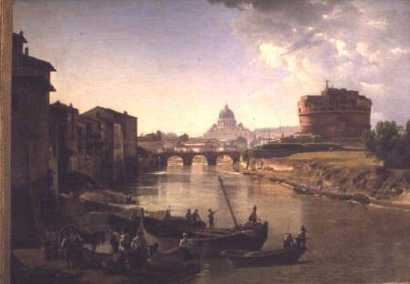 New Rome with the Castel Sant'Angelo à Silvestr Fedosievich Shchedrin