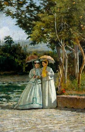 Promenade in a Garden